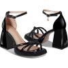 imageBlack Platform Heels Platform Chunky Heels Square Toe Ankle Strap Heels Bowknot Fashion Black Strappy Heels