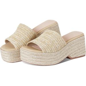 Platform Slip on Espadrille Sandals for Women Summer Wedges Slides -Flatform, Open Toe, Bohemia, Beach, Wedding(1 Apricot)