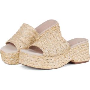 Platform Slip on Espadrille Sandals for Women Summer Wedges Slides -Flatform, Open Toe, Bohemia, Beach, Wedding(2 Apricot)