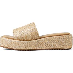 Platform Slip on Espadrille Sandals for Women Wedges Slides Bohemia Sandals Flatform Open Toe Beach Sandals(2 Raffia-a)