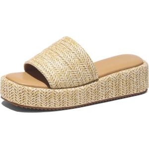 Platform Sandals Women Cute Summer Wedge Espadrilles – Beach, Raffia, Slides Sandal, Comfortable, Straw Woven Vacation, Shoes Dressy(1 Natural Raffia)