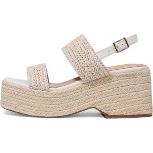 Platform Sandals Women Open Toe Ankle Strap Summer Wedge Espadrille Sandals Cute Beach Straw Raffia Woven Sandals Comfortable Vacation Dress Shoes(1 Beige)