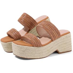 Womens Espadrilles Wedges Sandal Slides Summer Slip on Platform – Wedge, Raffia, Square Toe, Cute, Two Straw Strap, Comfortable Casual Wedding Shoes(1 Naturalraffia)