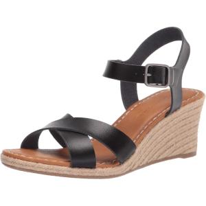 Amazon Essentials Sandales Espadrilles Compensées Femme(Noir)