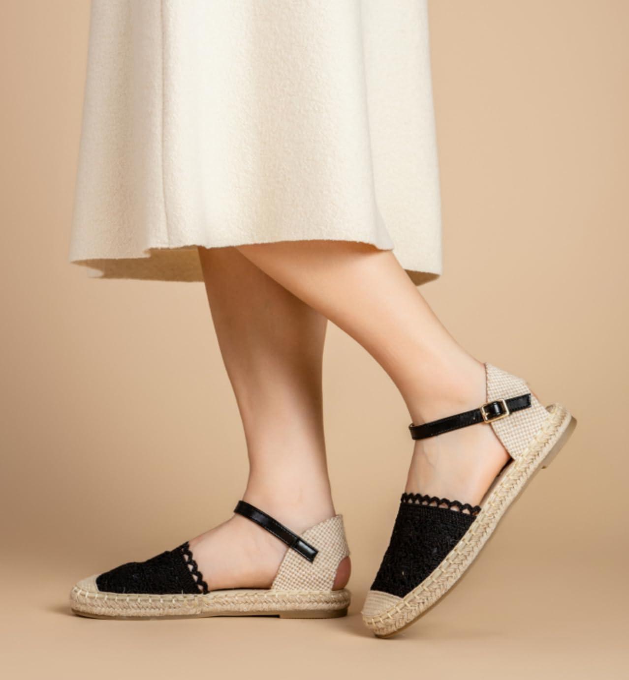 imageMiro Boho Chic Espadrilles compenses pour femmeNoir