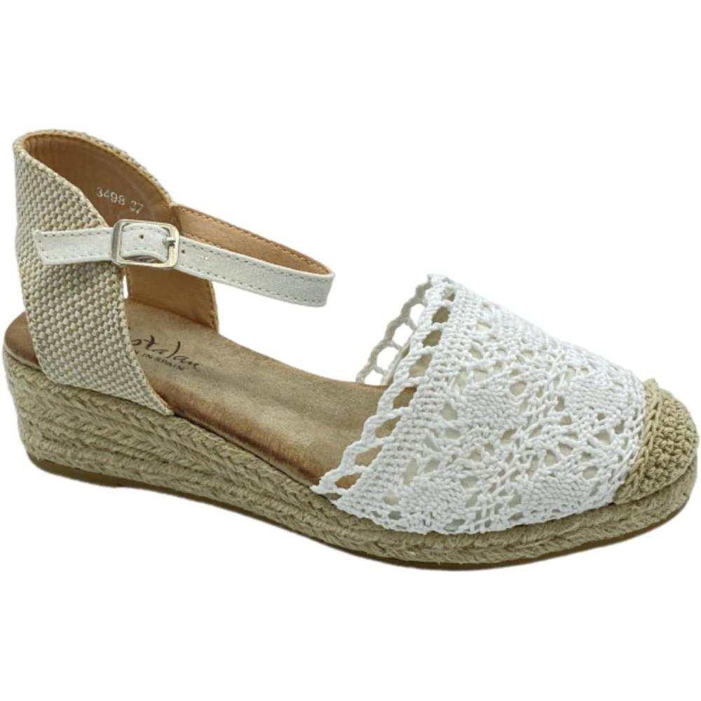 imageMiro Boho Chic Espadrilles compenses pour femmeBlanc Moyen