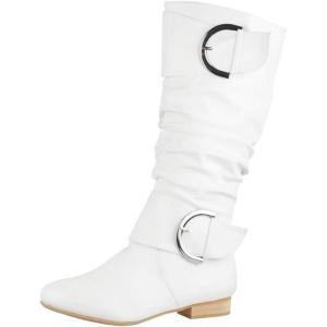 Elara Bottines Femme Bottes à Glissière Chunkyrayan(Blanc London)