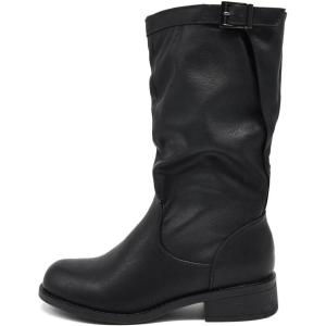 IF Fashion Bottes Bottines pour femme Biker motard 991(991 Noir)