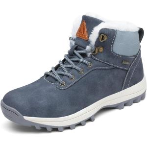 Mishansha Bottes Hiver Hommes Femmes Chaudes Imperméable Boots Neige Gr.36-48(Bleu Foncé)