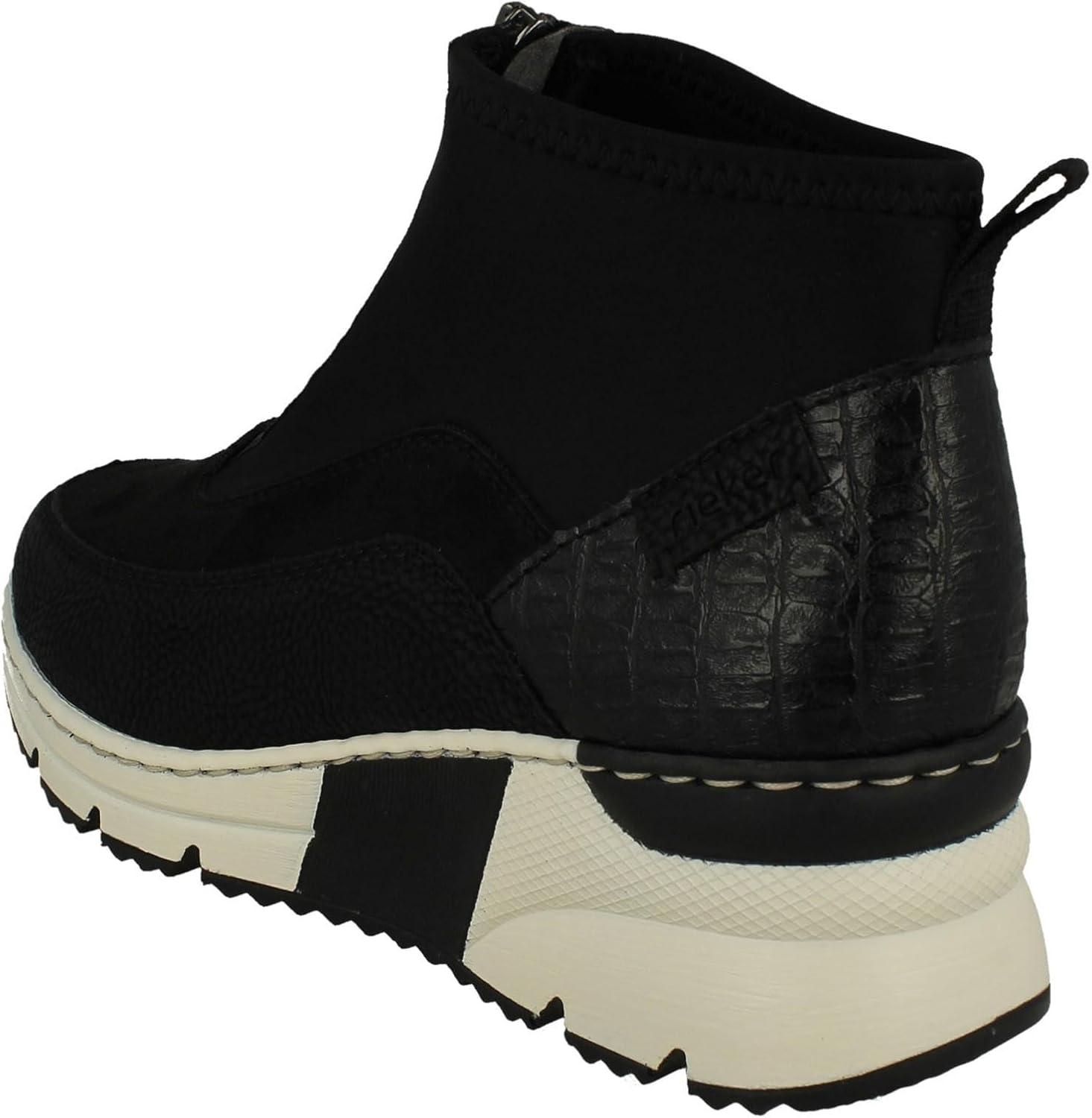 image:imageRieker Greece Womens Ankle BootsCombi Noir