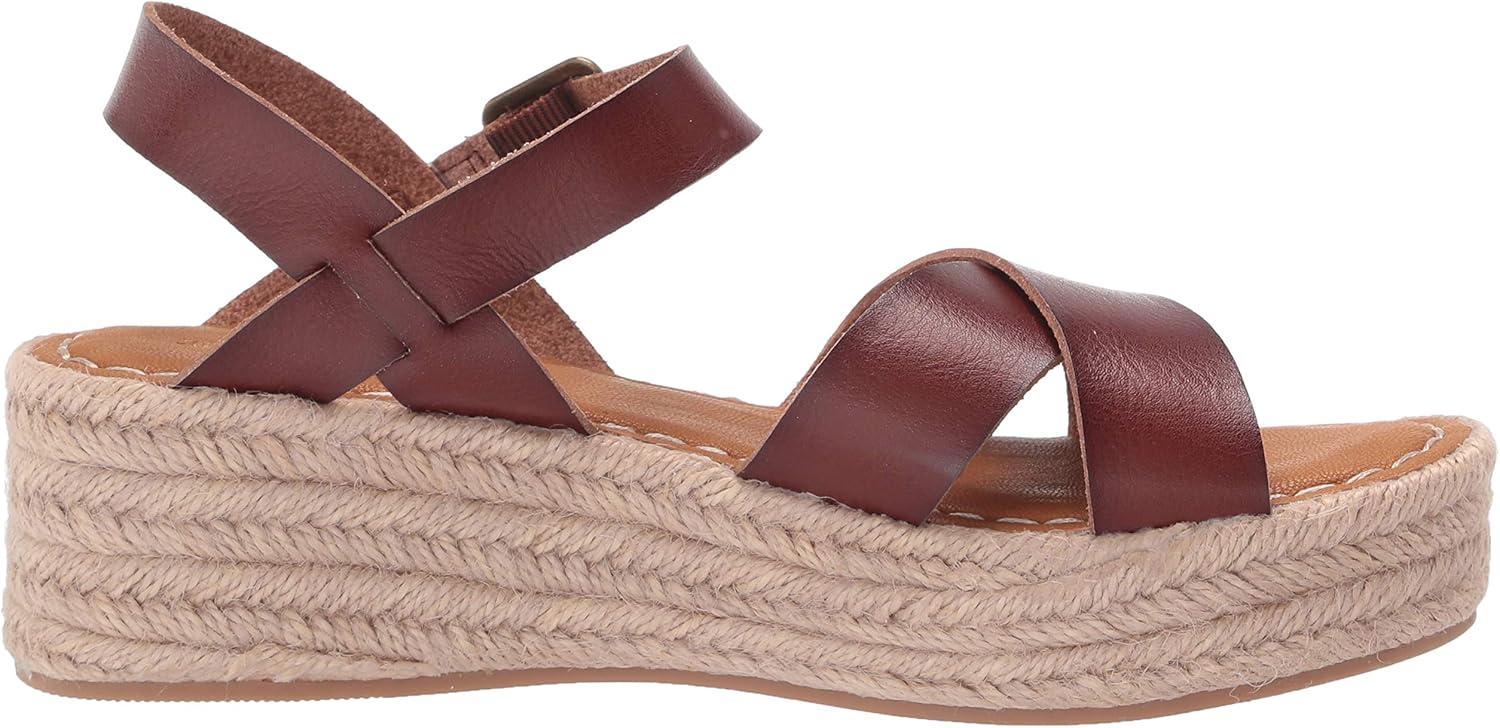 image:imageAmazon Essentials Femme Sandales Espadrilles Plates CompensesBrun