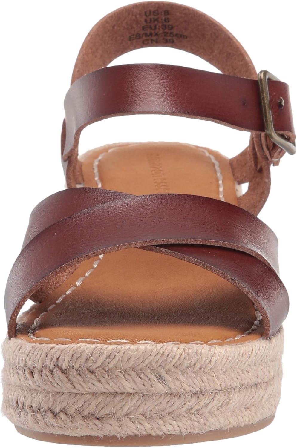 image:imageAmazon Essentials Femme Sandales Espadrilles Plates CompensesBrun