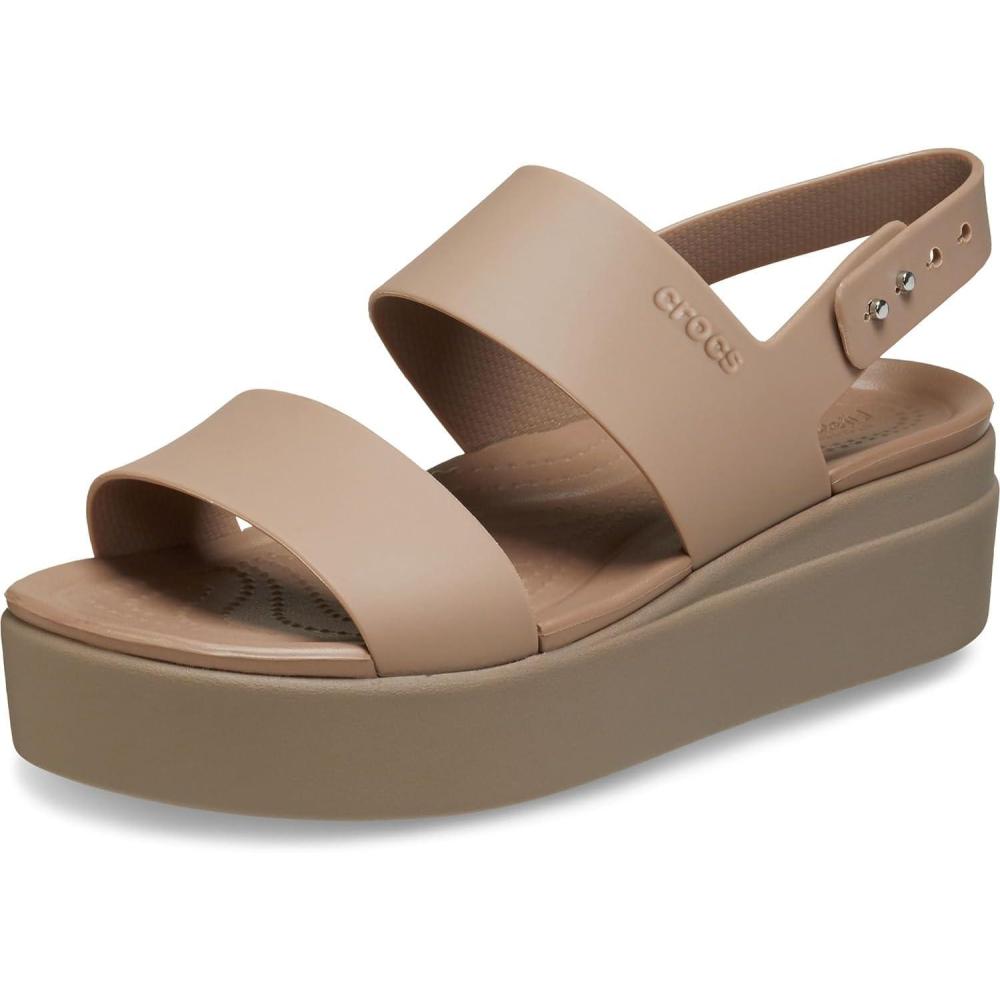 image:imageCrocs Brooklyn Low Wedge SabotFemmeLatte Champignon